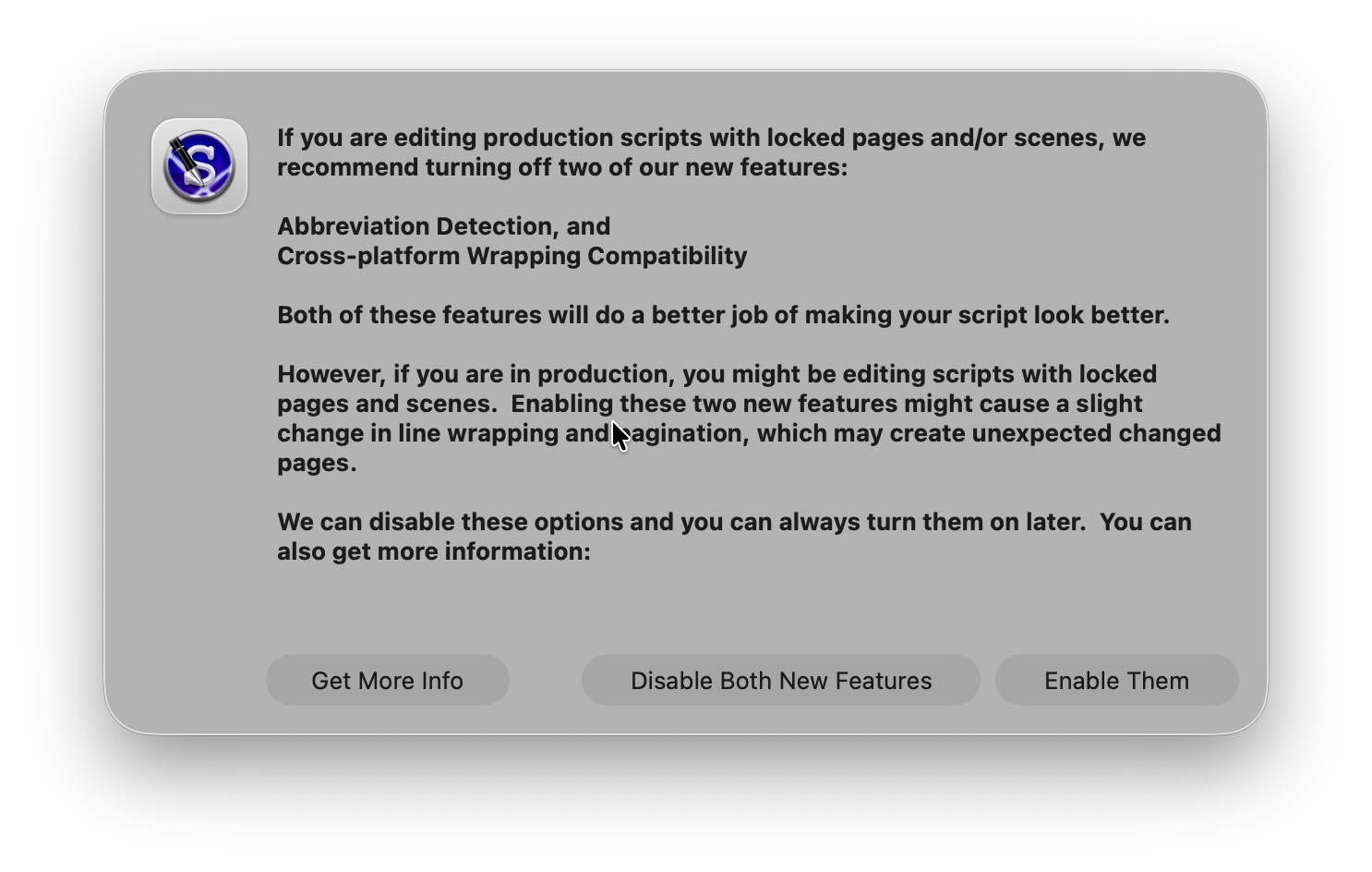 17 - first launch #2a (explaining disabling new features).jpg